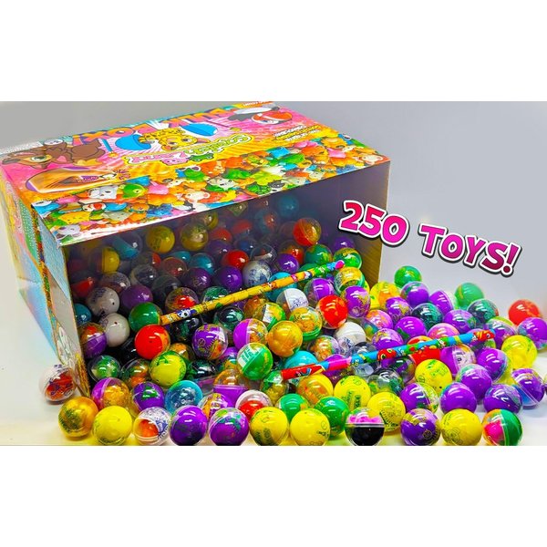 Sqwishland Bulk Box (250 Capsules) -Series 6: Mini Capsule Squishy Animal Toys | Perfect Party Favors, Pencil Toppers, Classroom Prizes, Collectible Toys for Kids