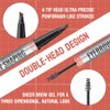 Eyebrow Pen - 2-in-1 Dual-Ended Eyebrow Pen with 4-Fork-Tip & Eyebrow Brush and Sealing Brow Gel, Creates Natural Looking Brows Effortlessly, Long-lasting and Waterproof (Dark brown)