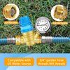 Boltigen Handle Adjustable RV Water Pressure Regulator, 3/4’’ GHT Brass Lead-Free RV Fresh Water Hose Pressure Regulator Valve with Gauge for RV Camper Trailer, Pressure Reducer Valve