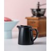 RockTrend Black Mini Simple Ceramic Coffee Milk Creamer Pitcher with Handle, Set of 2