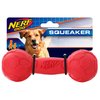 Nerf Dog 7in Bash Squeak Barbell - Red, Dog Toy