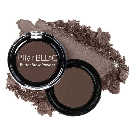 Pilar BLLaC Brown To Dark Brown Better Brow Powder, Soft and Natural Eyebrow Powder For Women, Helps Enhance & Define For Naturally Looking Color All Day, Brow Makeup Powder, Easy To Apply & Remove