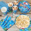 PHOGARY 93 PCS Summer Pool Party Supplies Tableware Set Serves 8, Pool Party Decorations Includes Pool Party Plates, Napkins, Straws, Spoons, Forks, Cups for Hawaii Beach Birthday Party Decorations