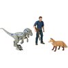 Mattel Jurassic World Dominion Human & Dino Action Figure Pack, Owen & Velociraptor Beta Figures & Accessories, Collectible Toy Dinosaur Set
