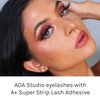 AOA Studio Eyelash Lash Glue Enhancers 4pcs Strip Lash Adhesive Strong Hold Water Proof Formula No Irritation Latex Free Long Lasing Quick Dry Eyelash adhesive 0.17oz Each (4 Pack) (Clear)