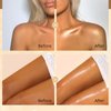 MEICOLY Liquid Body Illuminator,Moisturizing Long Lasting Body Shimmer,Smooth Waterproof Shimmer Body Oil,Glow Body Highlighter Face Body Luminizer,40ml/1.35 fl oz.#02 Rose Gold