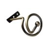 Curtain Holdbacks Pair, Metal Curtain Pole Tie Backs, Cutain Pole Tiebacks Hooks Bronze Metal, Curtain Rails and Fittings for Home Decor