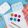 30 Pack White Art Paint Tray Palette 6 Well Rectangular Watercolor Palette Paint Holder Tray Paint Tray for Student Adult Painting Party Art Painting DIY Craft