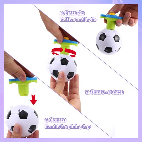 Kavkabox Kids Party Favors Toys Light Up Spining Tops 10 Pack Valentine Day Gifts Goodie Bag Stuffers Carnival Prizes School Classroom Rewards Treasure Box, Glow in The Dark Party Supplies