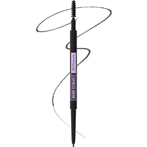 Maybelline Express Brow Ultra Slim Eyebrow Makeup, Brow Pencil with Precision Tip and Spoolie for Defined Eyebrows, Black, 1 Count