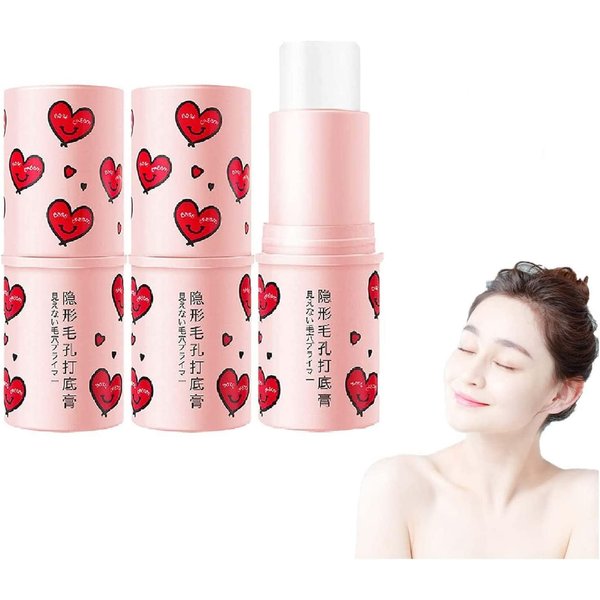 Lovelycat Magical Pore Eraser Waterproof Face Primer Stick Primer for Face Matte Priming Makeup Blur Stick Invisible Pore Eraser Stick Pore Primer Stick (2PC)