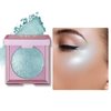 MAEPEOR Face Highlighter Palette 8 Colors Smooth Shimmer Highlighter Palette Longlasting Shiny Face Illuminator Highlighter Makeup (06 Peacock Blue)