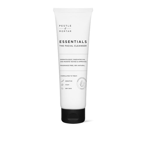 Pestle & Mortar Essentials THE FACIAL CLEANSER - Cleanses and calms skin without stripping natural oils for itchy sensitive skin, Fragrance-Free 3.38 Fl Oz.