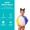 Beach Balls [3 Pack] 20" Inflatable Beach Balls for Kids - Beach Toys for Kids & Toddlers, Pool Games, Pool Toy - Classic Rainbow Color by 4E's Novelty