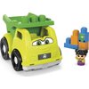 MEGA BLOKS Toddler Building Blockstoy Car with 1 Block Buddies Figure, Raphy Recycling Truck for Toddlers 1-3