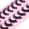 Mink Lashes Natural Look False Eyelashes Wispy Cat Eye Flat Lashes Fluffy 3D Mink Lashes Natural Fake Lashes 15mm Strip Lashes Pack 7 Pairs by Kiromiro