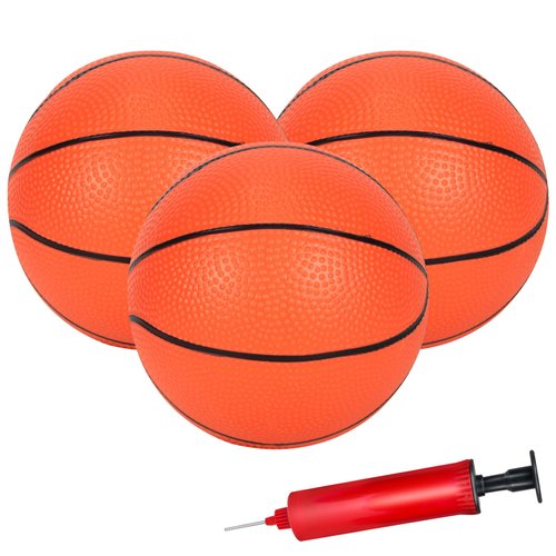 Hymaz 3 Pack 8 Inch Mini Basketballs, Basketballs Set with Air Pump for Kids Toddlers Mini Basketball Hoop, Swimming Pool Basketball Games, Indoor Basketball Hoop, Outdoor Small Hoops Games