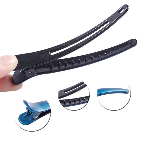 12PCS Professional Hairdressing Salon Hair Barrettes Duck Bill Teeth Hair Clips Non Slip band Clips Multicolor Scrub Plastic Metal Alligator Bows Hair Clips (7.8CM)