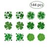 EVECILOO 144 pcs St. Patrick's Day Tattoos Shamrock Tattoo Stickers Four Leaf Clover Temporary Tattoos Clover Tattoos Irish Tattoos for St Patricks Day Decorations Party Decor Accessories