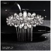 Crystal Wedding Hair Comb Rhinestone Bridal Side Hair Comb Hair Pin Flordal Headpiece Hair Jewelry Silver color Hapibuy