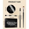 Eyebrow Pomade Brow Gel,2-in-1 Brown &Clear Eyebrow Color Wax with Brushes,Long-Lasting Waterproof High Pigment Eyeliner Cream Brow Pen Pomade,Tinted Brow Gel Eyebrows Shape Filler Makeup for Women-02