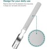 Stainless Steel Nail File with Anti-Slip Handle and Leather Case, Double Sided and Files Nails Easily for Men and Woman
