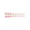 48 Pcs Pink Press on Nails Long Square & Press on Toenails Set - YEFIUO White French Fake Nails Press ons Nail Art Tip Glue on Nails Full Cover Acrylic False Toe Nail Kit with 3D Bow Rhinestone Design