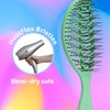 Wet Brush Speed Dry Hair Brush, Green - Go Green Detangler - Vented Design & Ultra Soft HeatFlex Bristles - Ergonomic Handle Manages Tangle & Uncontrollable Hair - Pain-Free Hair Accessories