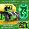Remote Control Tractor Toys, Light Up Farm Monster Trucks Toy for Boys 3, 4, 5, 6, 7 Year Old, 2.4 Ghz RC Tractor Toys, Ideal Christmas, Birthday Gifts for Kids