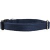 Cotton Web Adjustable Dog Collar 4 Sizes Blue (Small: Neck 11.5"-15.5"; Width 1/2")