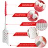 WQINX Dental Floss Picks Soft Silicone interdental Brush, Braces Brush, Floss Picks for Teeth, interdental Brush, Disposable interdental Brush, Suitable for Cleaning Teeth Health(Red, 160pcs)