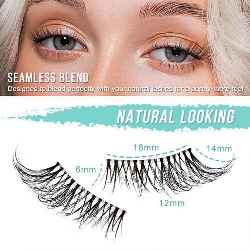 Hermosa Vegas Velvet False Eyelashes with 20mm Black Band, Half Lashes of 10 Pairs Eyelashes Kit, Effortless Lashes with Cat Eye 100% Handmade and Reusable for more than 20 times each Pair HMSAT8