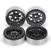 MORLORDY 4PCS RC 2.2 Beadlock Wheels Aluminum Alloy 2.2 inch Wheel Hubs Rims For 1/10 Scale RC Crawler Car SCX10 SCX10 II 90046 SCX10 III AXI03007 D90 TRX4 CC01 Upgrades - Black