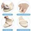 Beautulip Metatarsal Pads for Women, Anti-Sliding Pads for Open Toe Shoes, Ball of Foot Cushions, Shoe Filler, Reduce Foot Slip 3-Pair (Beige+Black+Clear)