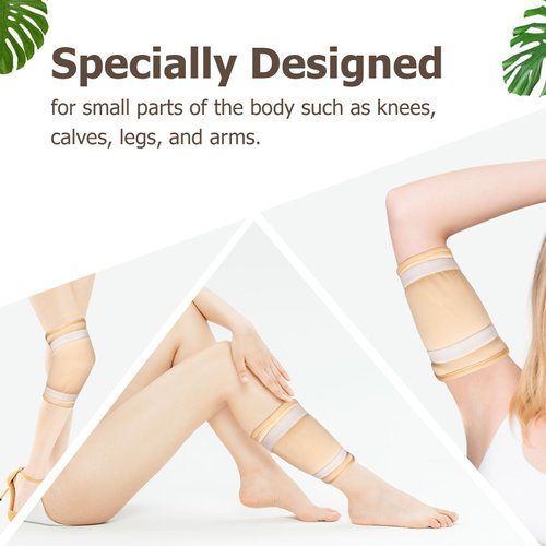 Castor Oil Pack Wrap for Women Gifts, 6 Pcs Reusable Organic Cotton Pack Kit for Neck Waist Chest Knee, Adjustable Elastic Strap Compress Packs