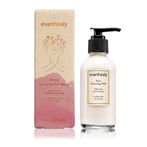 evanhealy Rose Cleansing Milk | Natural Distilled Plant Hydrosols & Essential Oils | Gentle Facial Cleanser for All Skin Types
