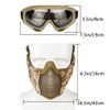 AOUTACC Airsoft Protective Gear Set, Half Face Mesh Mask with Ear Protection and Tactical Goggles for Adult Men Women BBS Paintball Shooting CS Survival Games Cosplay (DD)