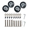 Diameter 1.8in Wear-Resistant Mute Luggage Suitcase Replacement Wheels Rubber Swivel Caster Wheels Repair Kits 4 Wheels