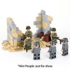 MOOXI WW2 Suburban Military Scene Building Blocks Set(145PCS).Suitable for Military Action Mini-Figures Combat Scenarios.