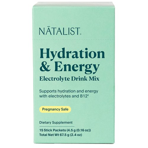 NATALIST Hydration & Electrolyte Energy Drink Mix Powder Easy Prep Daily Essentials Mineral & Vitamin Replenishment for Women Caffeine Free Vegan Berry Flavor - 15 Packet Servings