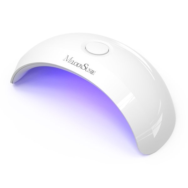 MelodySusie Portable UV LED Nail Lamp for Semi Cured Gel Nail Strips, Art04 6W Mini UV Light with 2 Timers (45s/60s) for Gel Nails, Stickers and Strips