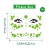 Ecuupas Clover Face Sticker St. Patrick’s Day Temporary Tattoos Sticker Shamrock Face Tattoos Sticker Festival Green Glitter Sticker Design Adult Face Eyes Accessories for St. Patrick’s Day Party (01)