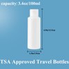 DNSEN 3.4oz Travel Bottles for Toiletries TSA Approved Leakproof Squeeze Plastic Empty Travel Size Bottles Refillable Liquid Containers with Labels (5 Pack)