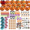 TOY Life Halloween Toys Prefilled Pumpkins Buckets Halloween Party Favors for Kids Bulk, 162Pcs Halloween Pinata Stuffers Halloween Bucket Goodies Bag Halloween Prizes Trick or Halloween Treats