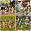 Hiawbon 15Pcs Native American Figurines Set, Historical Miniature Indian Figurines with Accessories, Resin American Indians Figures Play Figure Playsets for Home Desktop Decoration