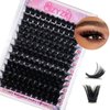 SZYZKJ Eyelash Extension Lash Cluster 3D Effect DIY Cluster Thick Volume Lashes Eyelash Extensions 144pcs D Curl Lashes 12-18mm Mix Individual Lashes Cluster Eyelash Cluster Lash Extension