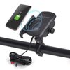 iMESTOU Motorcycle Wireless Charger Phone Mount Waterproof Handlebar Qi Charging Phone Holder 360 Rotatable for 3.5-6.5 Inch Cellphones Work with 12V/24V Vehicles