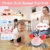 Crawling Crab Baby Girl Toys 3.0, Upgraded Tummy Time Baby Toys 6-12 12-18 Month, Walking Dancing Crab with Music&Speed Control for 2 3 4 5 6 7 8 9 10+ Girls Birthday Gifts Christmas Stocking Stuffers