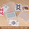Clear Plastic Playing Card Boxes Playing Deck Card Cases Snaps Closed Poker Gaming Playing Card Holder Storage Box Clear Trading Card Box Plastic Card Storage Organizer for Bank Business Card, 8pcs