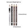 12 Pcs Dark Brown Eyebrow Pencil Eyeliner Makeup Set Wooden Eyebrow Pencil Waterproof Long-Lasting for Natural Looking Brows and Eyeliner with Sharpener (02# Dark Brown)